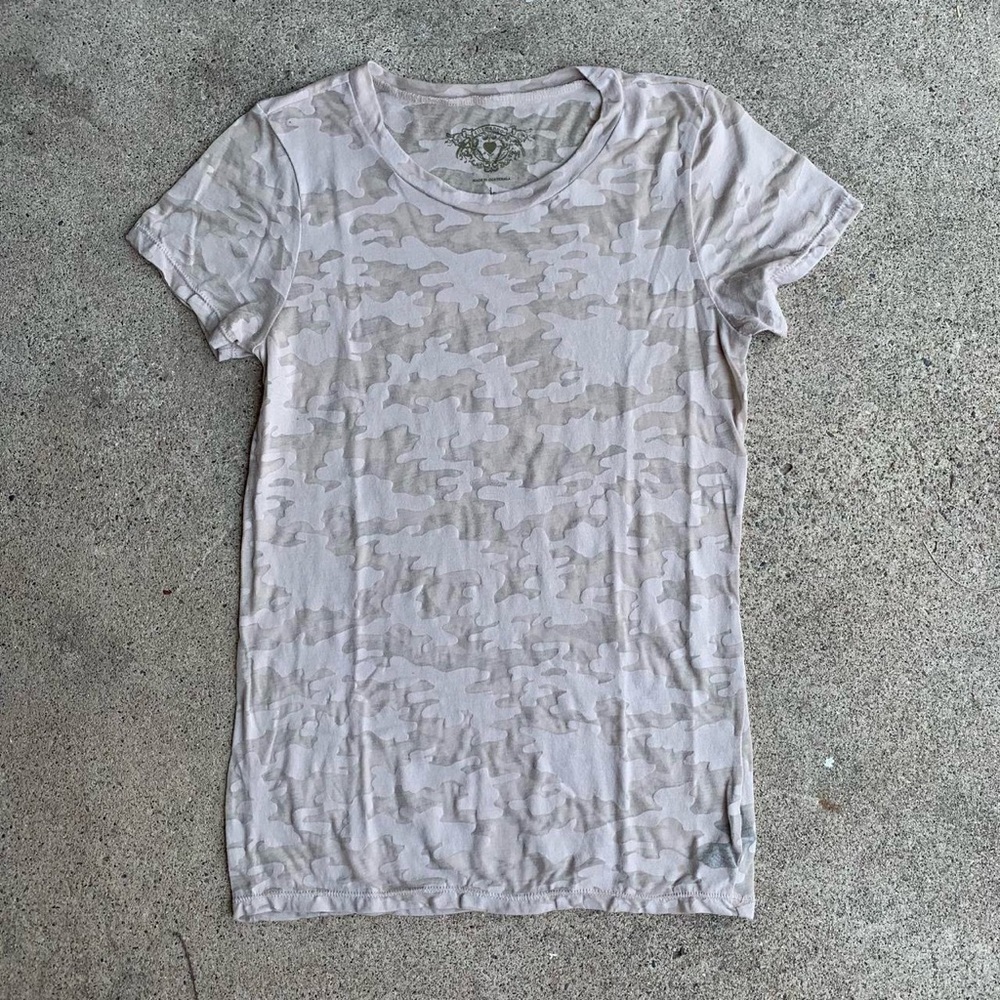 Y2K Camo Burnout T-shirt